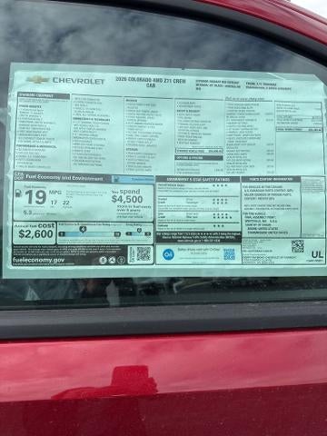 2026 Chevrolet Colorado Crew Cab Short Box 4-Wheel Drive Z71